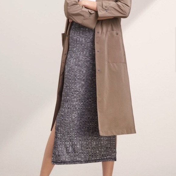 Gray Knit Maxi Skirt - Picture 2 of 4